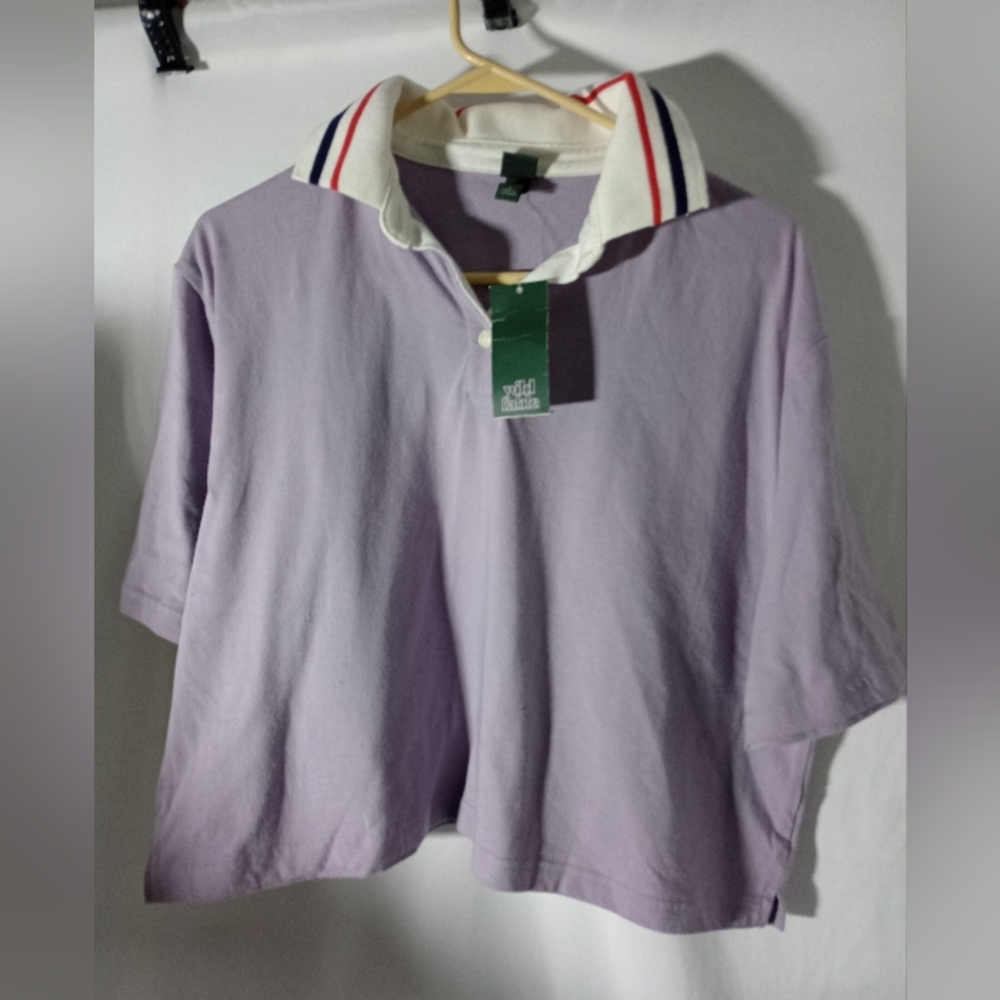 Wild Orchid women's small - collared purple top